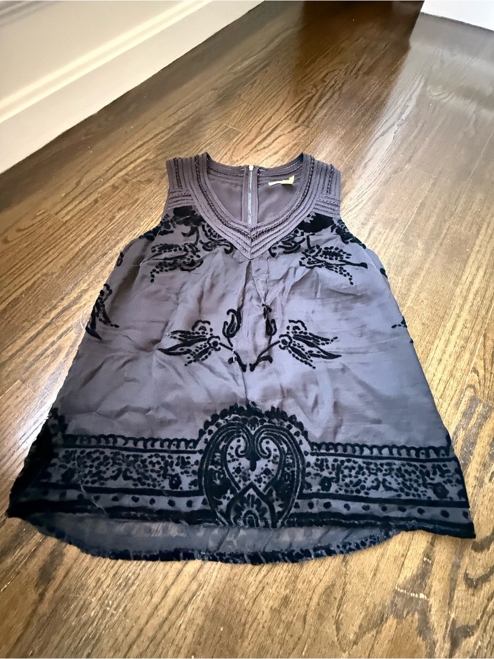 Meadow Rue Black Sleeveless Overlay Tank